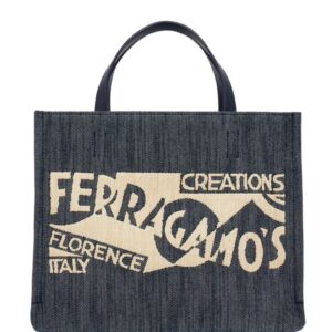Ferragamo small Venna logo-embroidered tote bag