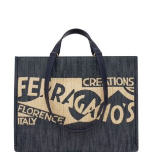 Ferragamo medium Venna logo-embroidered tote bag