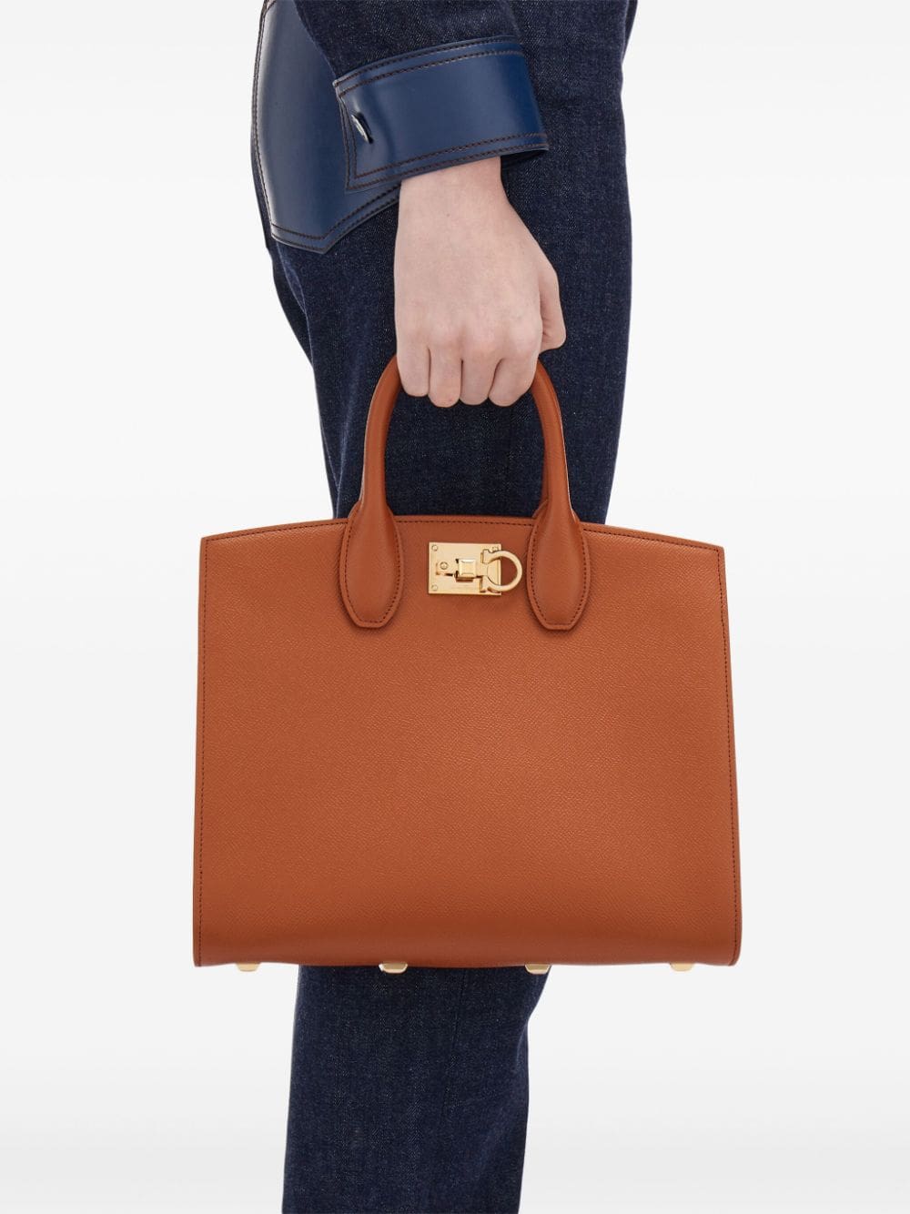 Ferragamo Studio Box leather tote bag - Image 3
