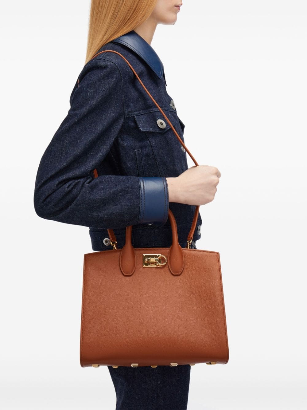 Ferragamo Studio Box leather tote bag - Image 2