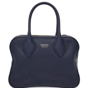 Ferragamo logo-stamp leather tote bag