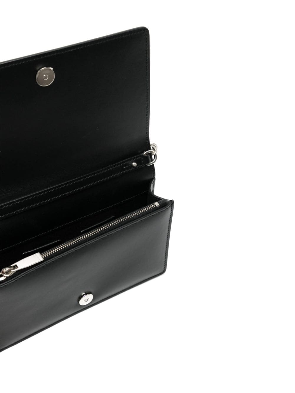 Off-White slogan-print leather clutch bag - Image 4