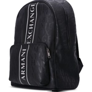 Armani Exchange logo-print stripe-detail backpack