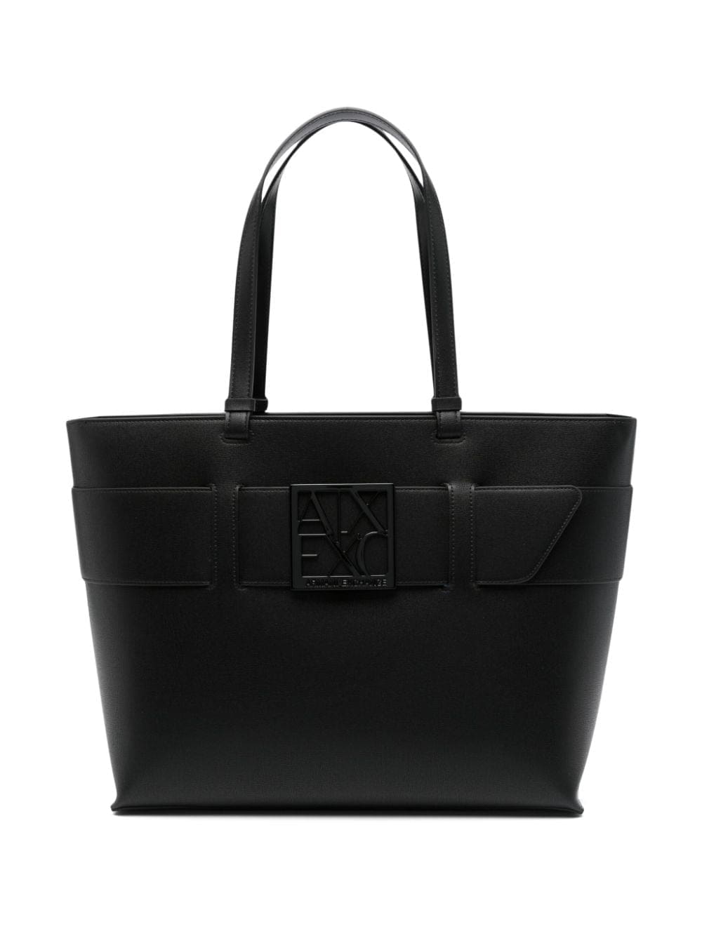Armani Exchange logo-plaque tote bag