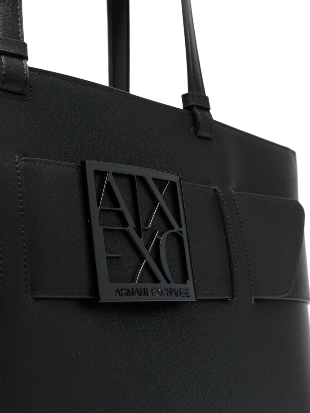 Armani Exchange logo-plaque tote bag - Image 3
