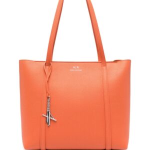 Armani Exchange logo-rubberised tote bag