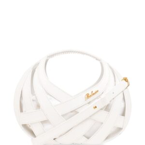 Balmain basket-weave leather tote bag