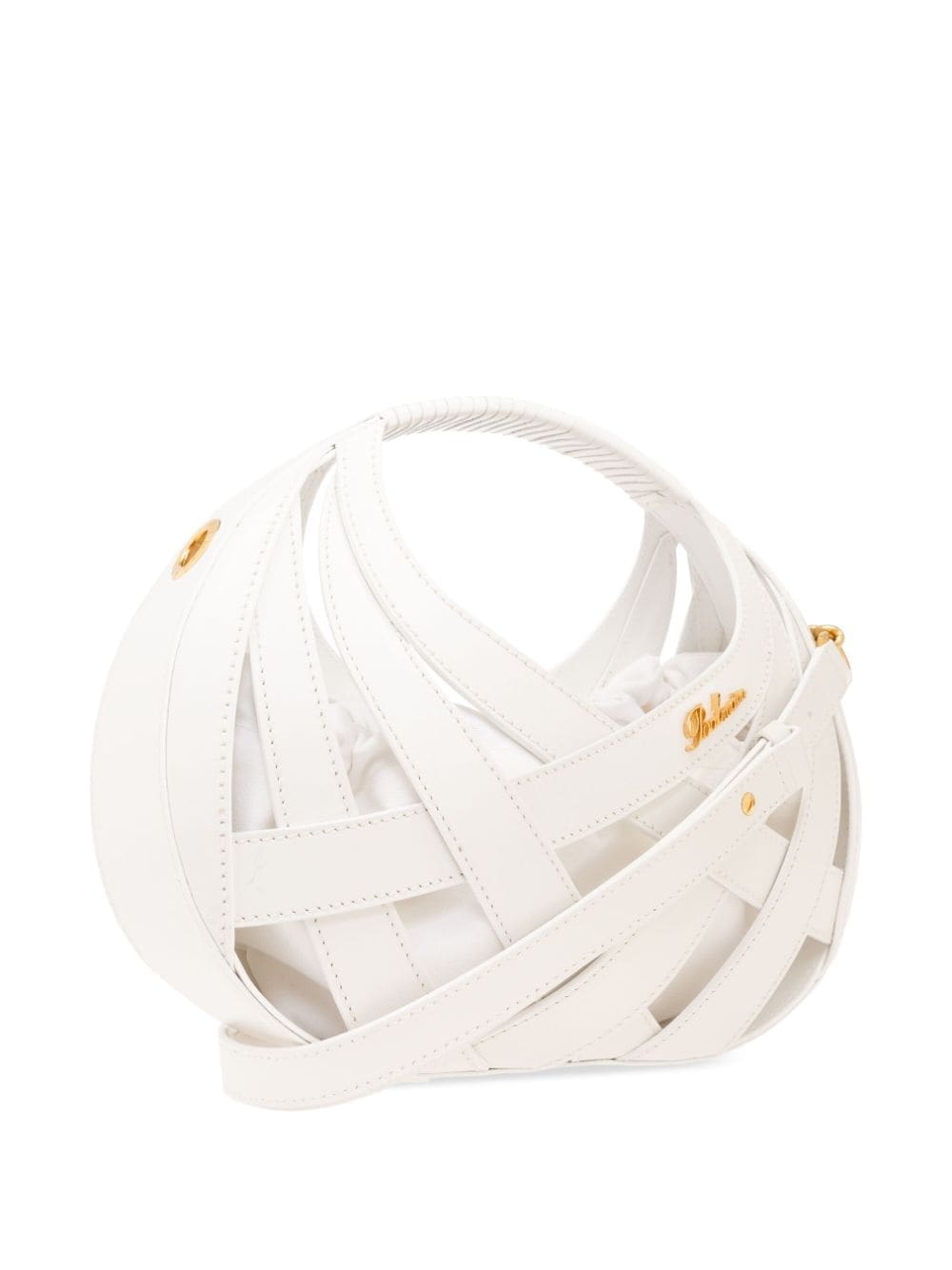 Balmain basket-weave leather tote bag - Image 4