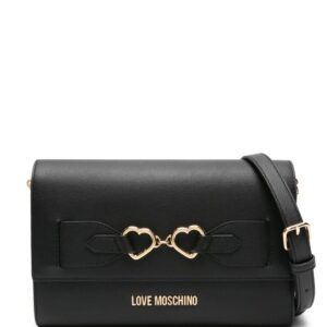 Love Moschino logo-plaque leather shoulder bag