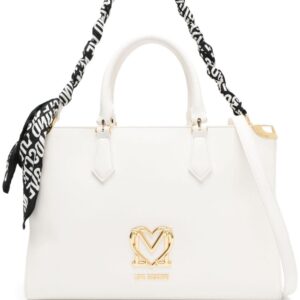 Love Moschino logo-plaque scarf-handle tote bag