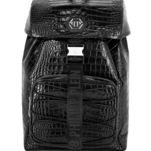 Philipp Plein crocodile-embossed leather backpack