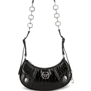Philipp Plein logo-plaque leather shoulder bag