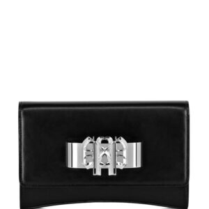Philipp Plein logo-plaque leather clutch bag