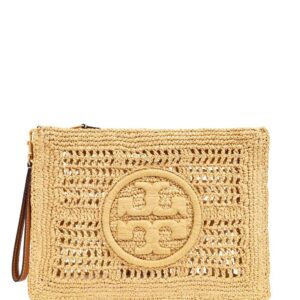 Tory Burch Ella raffia clutch bag