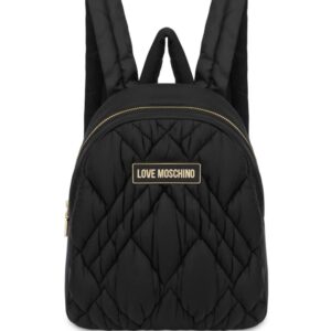 Love Moschino logo-appliqué quilted backpack