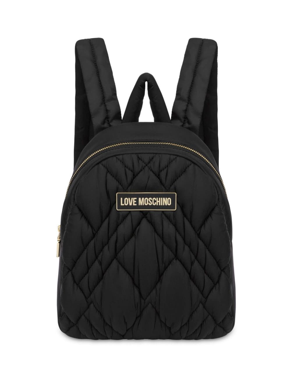 Love Moschino logo-appliqué quilted backpack