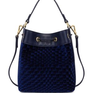 Love Moschino woven velvet bucket bag