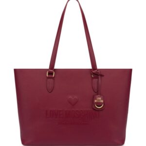 Love Moschino logo-embossed leather tote bag