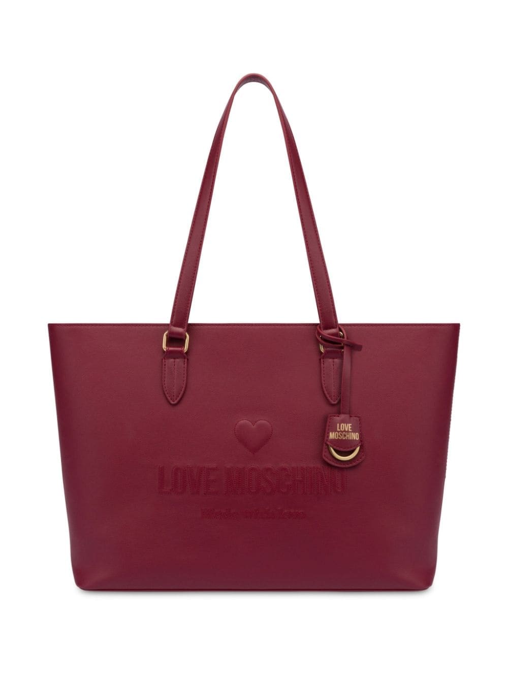 Love Moschino logo-embossed leather tote bag
