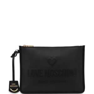 Love Moschino logo-embossed clutch bag