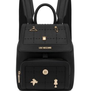 Love Moschino pin-embellishment faux-leather backpack