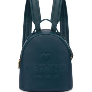 Love Moschino logo-embossed leather backpack