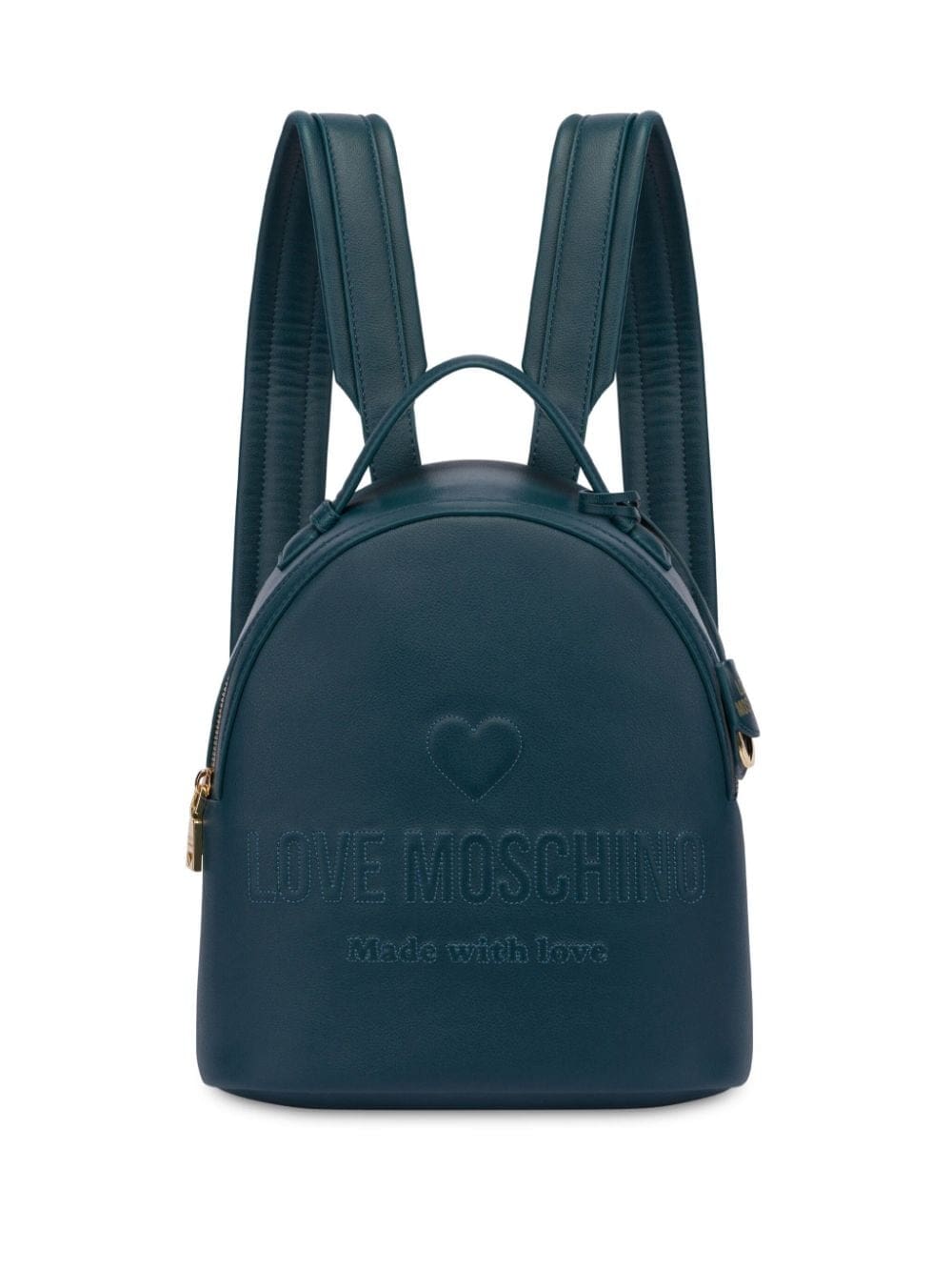 Love Moschino logo-embossed leather backpack