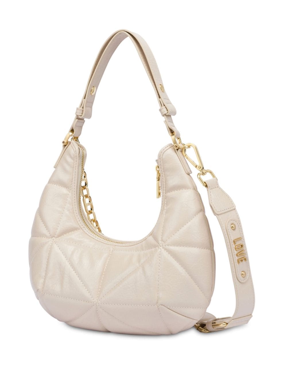 Love Moschino logo-plaque quilted shoulder bag - Image 2