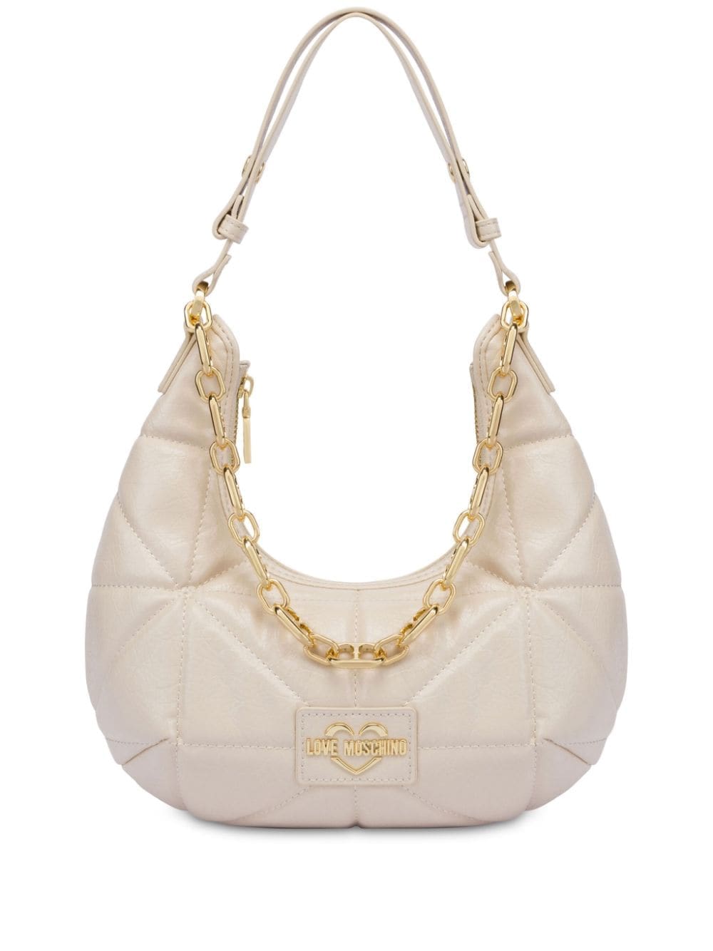 Love Moschino logo-plaque quilted shoulder bag