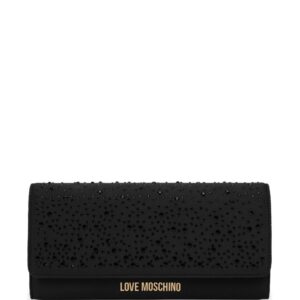 Love Moschino logo-lettering chain-link clutch bag