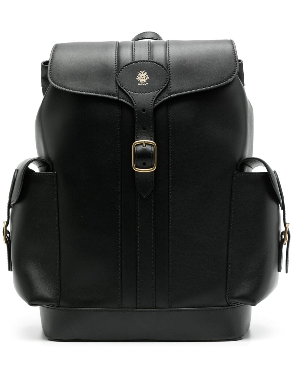 Bally buckled leather backpack