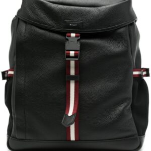 Bally stripe-detail leather backpack