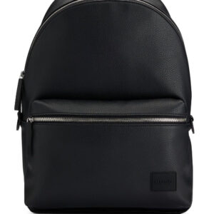 HUGO logo-patch grained-texture backpack