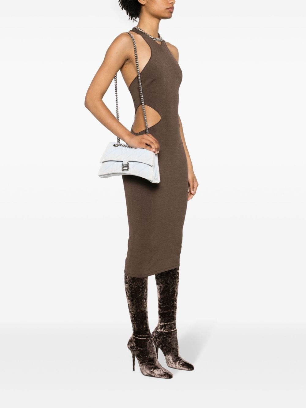 Balenciaga Crush denim shoulder bag - Image 2