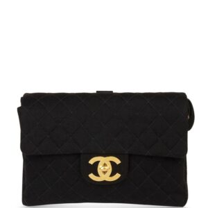 CHANEL Pre-Owned 1995 Jumbo CC turn-lock flap wool backpack