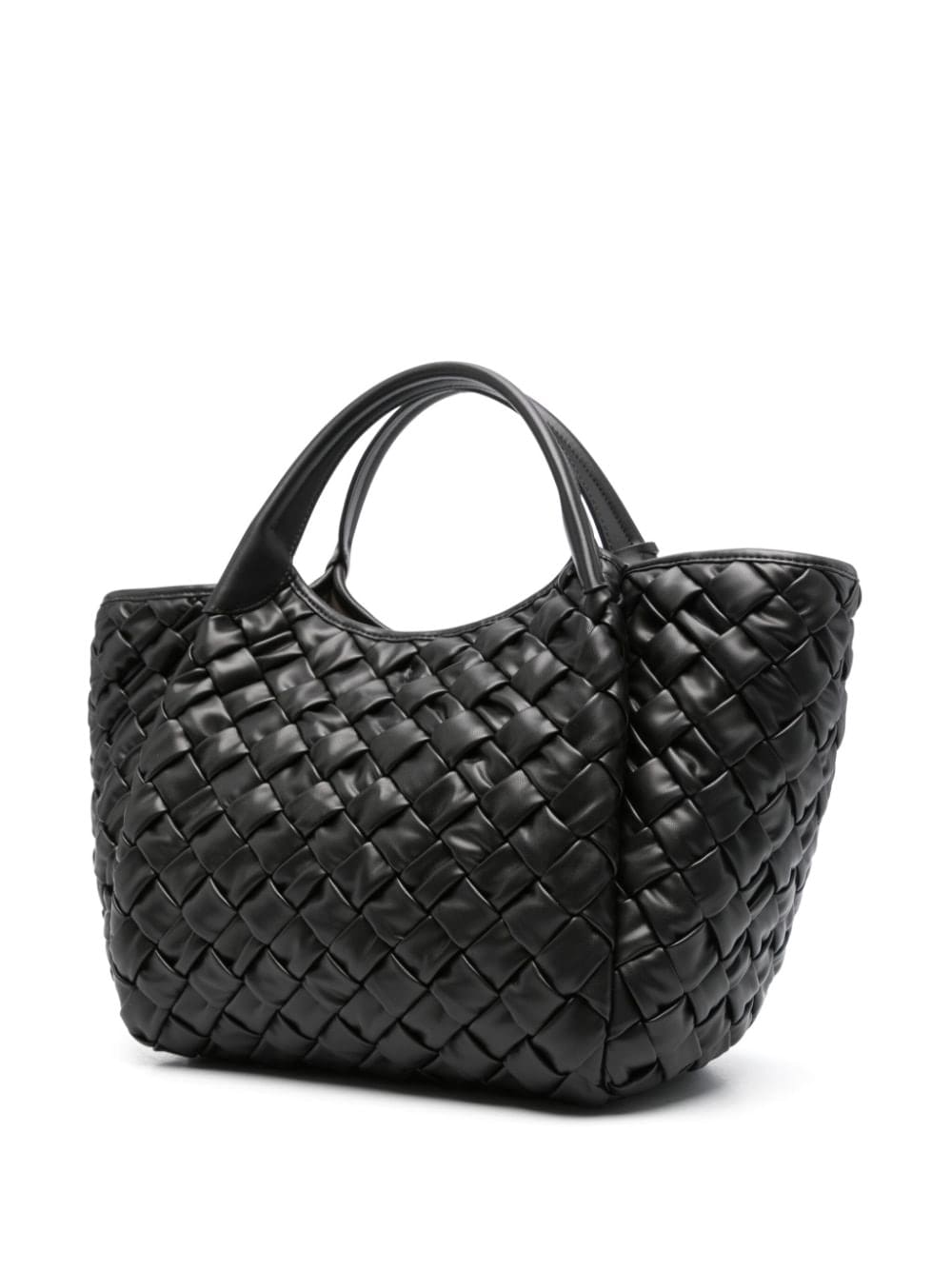 Emporio Armani logo-patch interwoven tote bag - Image 3