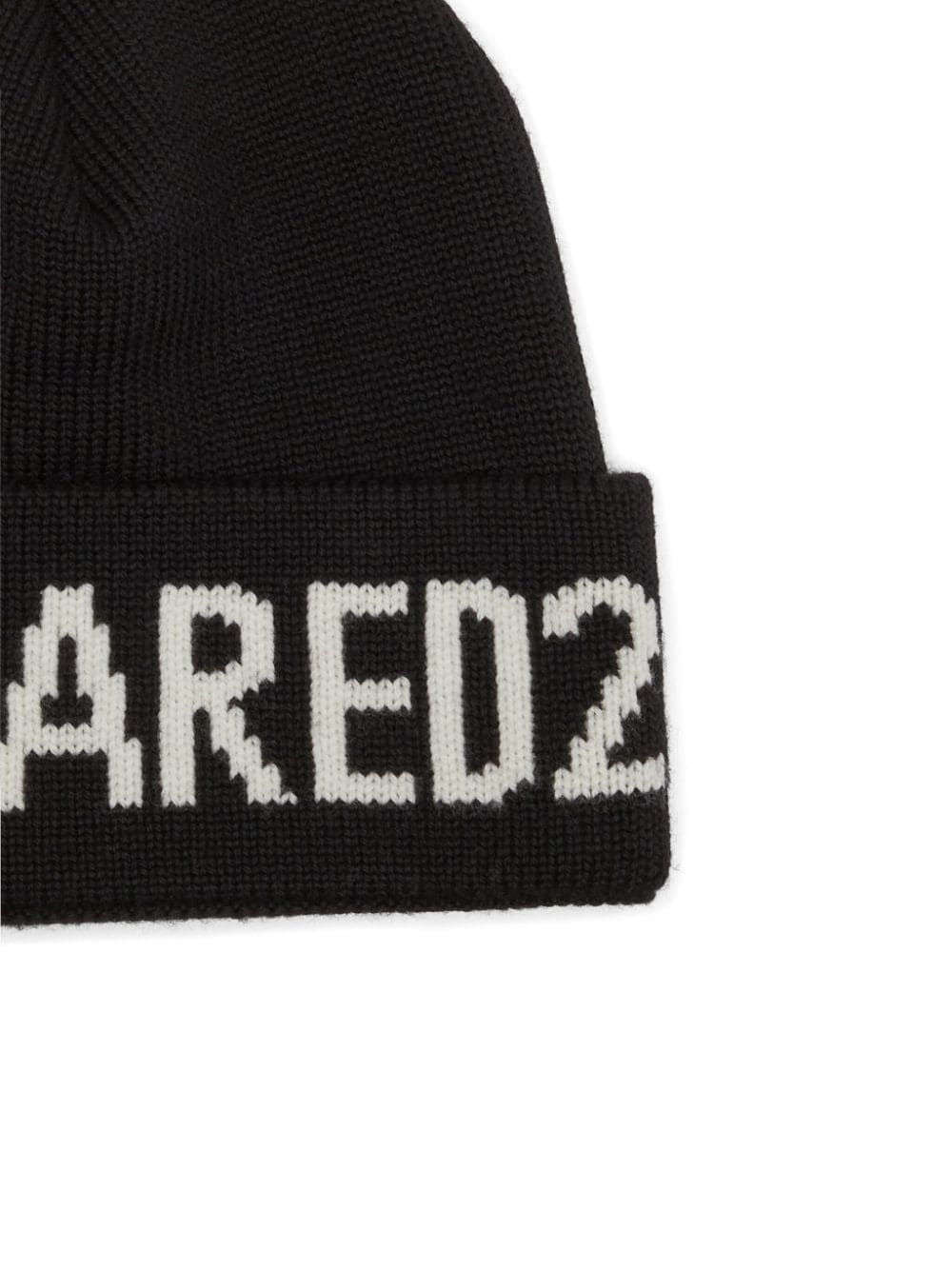 DSQUARED2 intarsia-logo wool beanie - Image 3