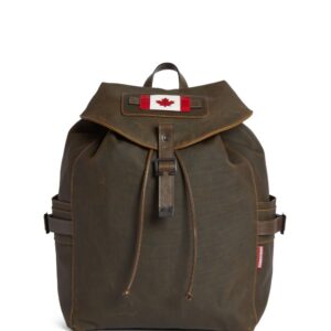 DSQUARED2 logo patch leather backpack