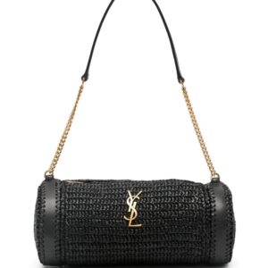 Saint Laurent small Sade raffia shoulder bag