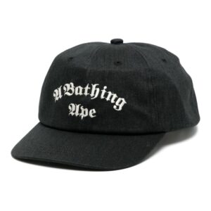 A BATHING APE® logo-embroidered flat-peak cap