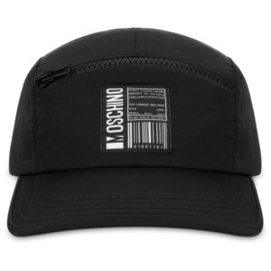 Moschino logo-appliqué zip-detail cap