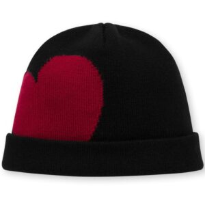 Moschino heart-motif intarsia-knit beanie