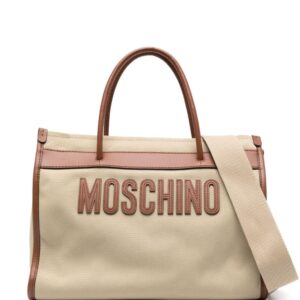Moschino logo-lettering tote bag