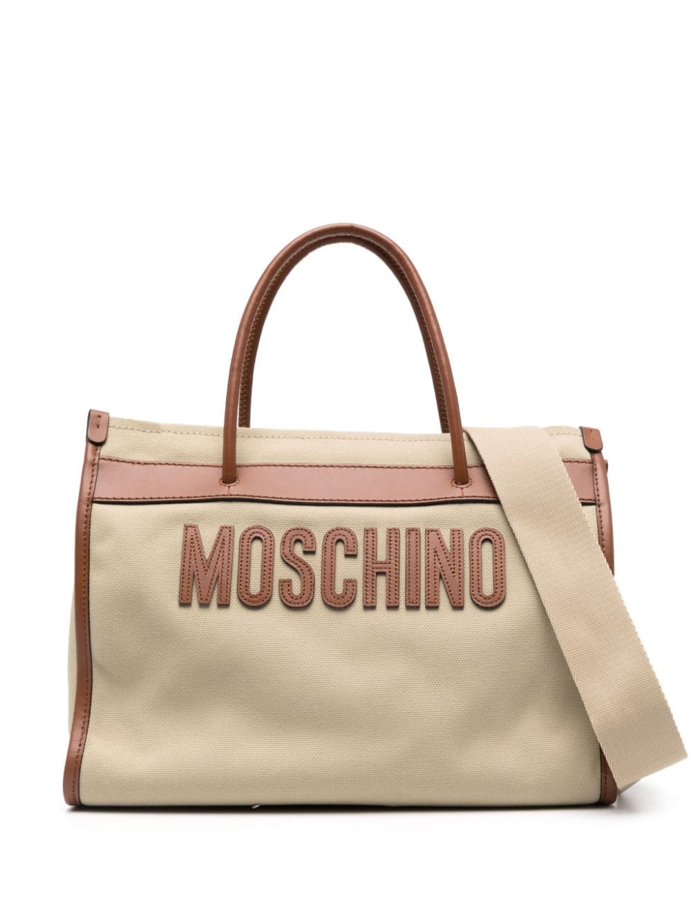 Moschino logo-lettering tote bag