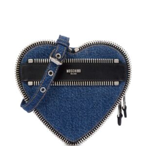 Moschino heart-shaped denim crossbody bag