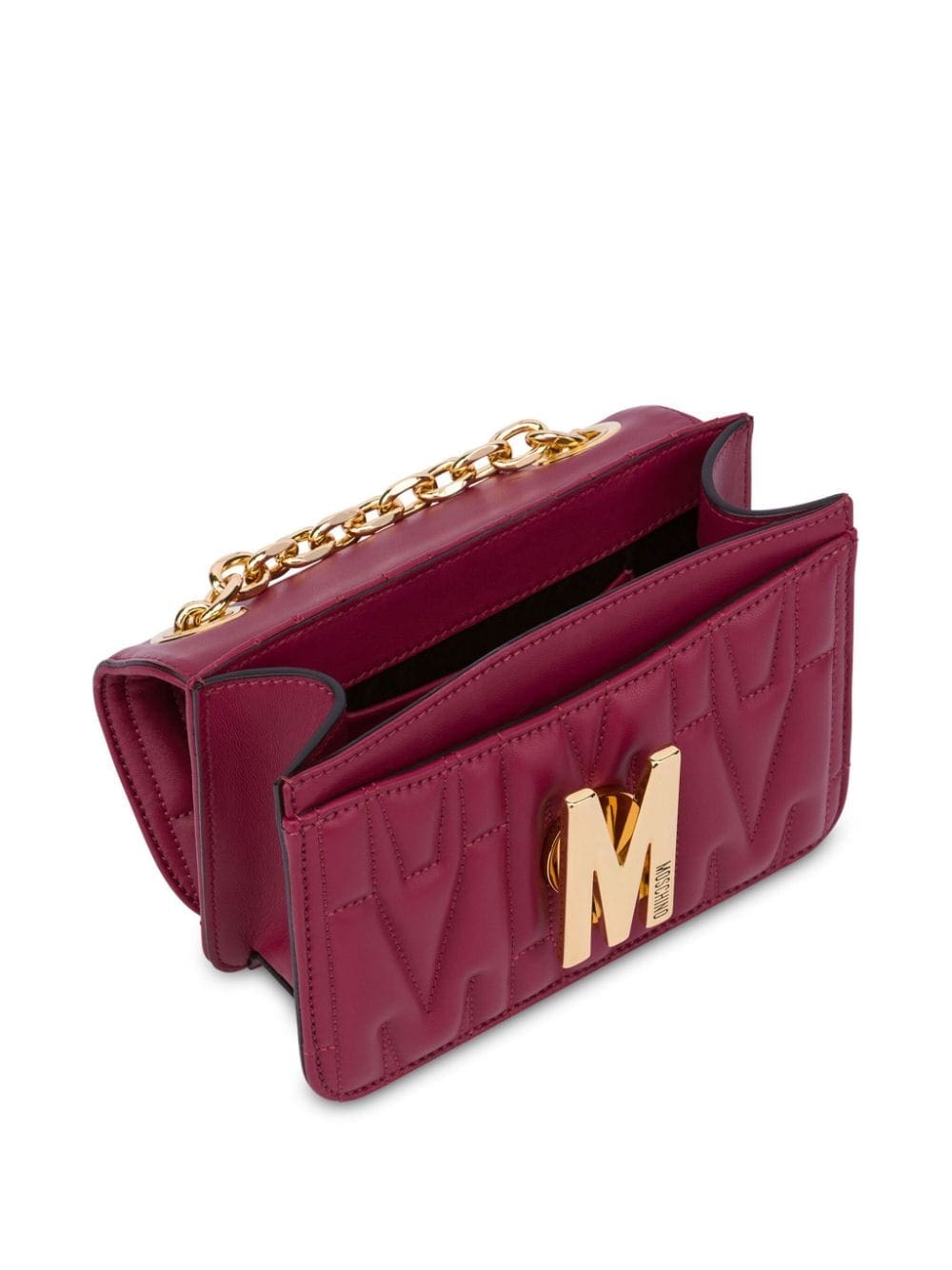 Moschino logo-quilted leather shoulder bag - Image 3