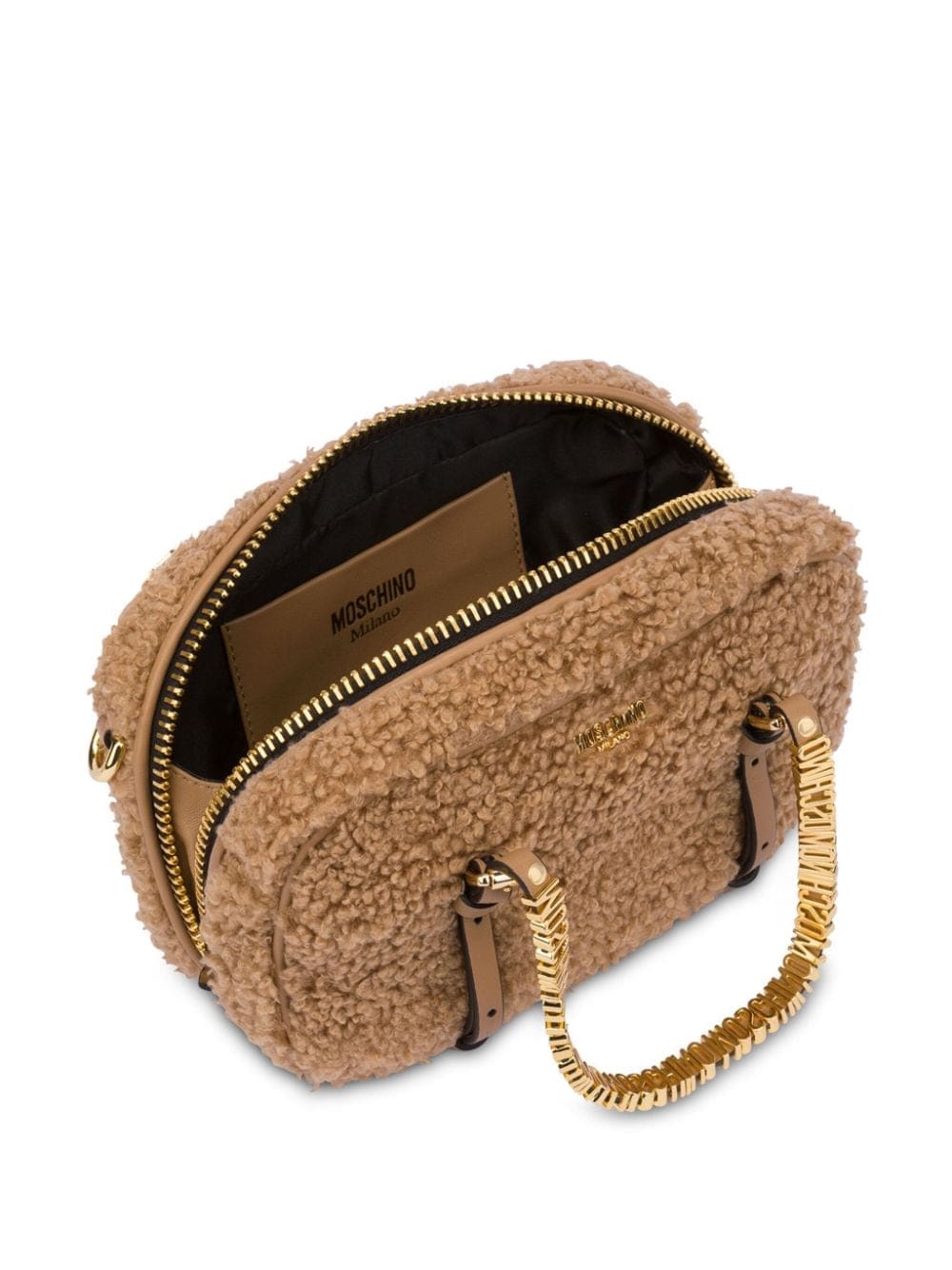 Moschino logo-lettering fleece tote bag - Image 3