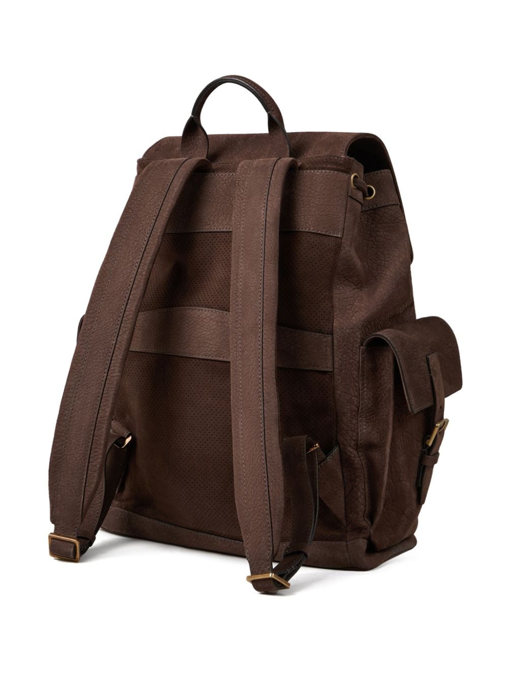 Brunello Cucinelli logo-stamp leather backpack - Image 4