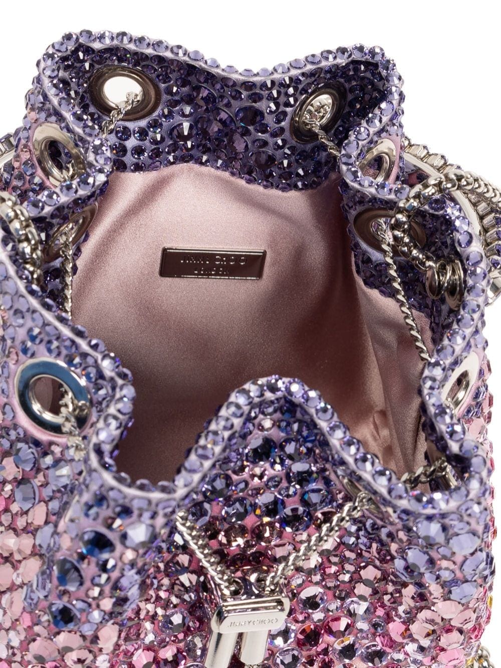 Jimmy Choo Bon Bon crystal-embellished bucket bag - Image 4