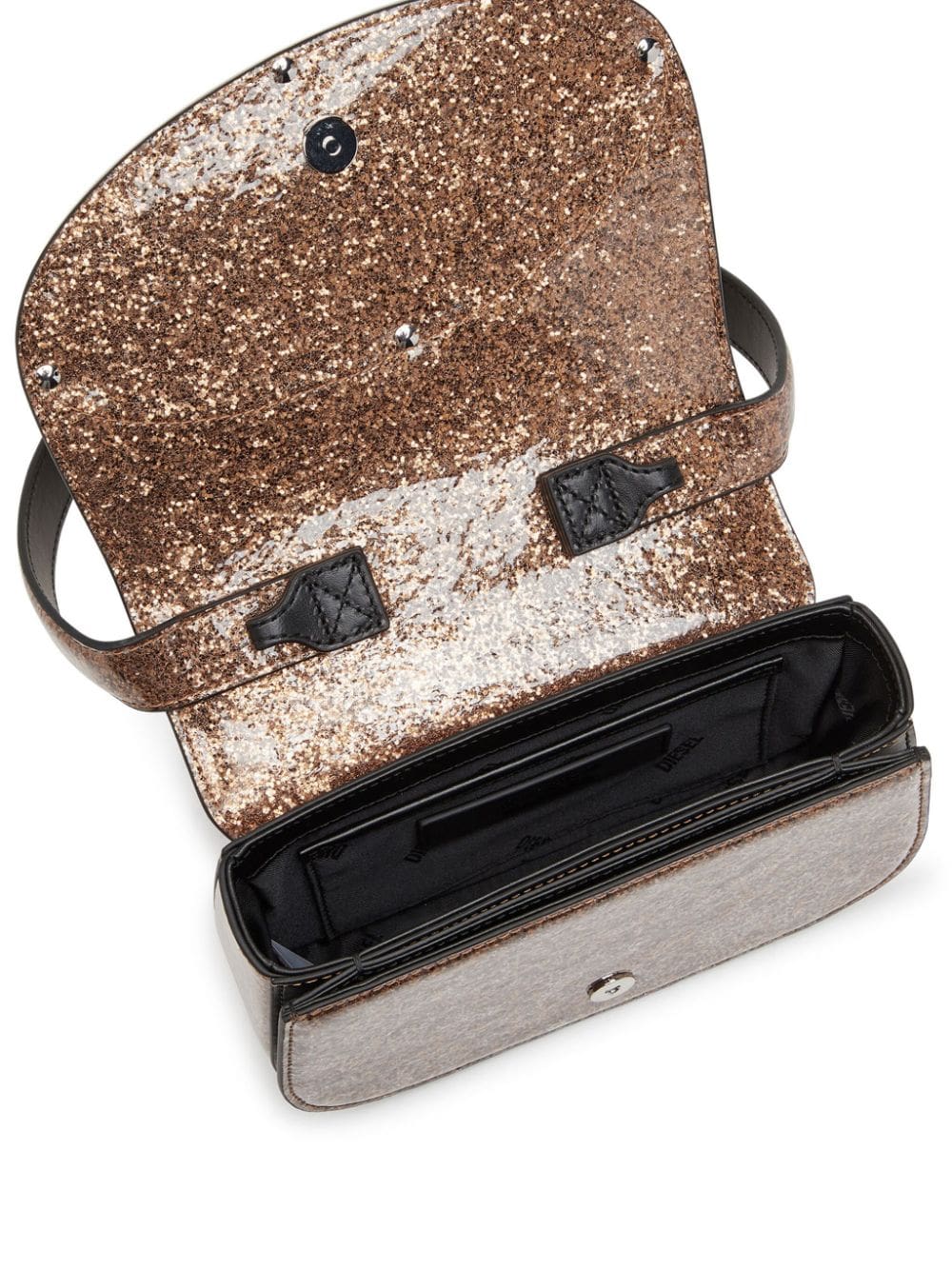 Diesel 1DR glitter-embellishment shoulder bag - Image 4